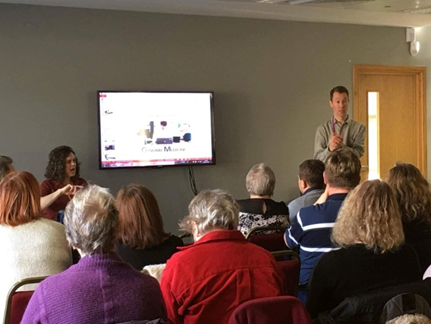 Prof. Bill Newman giving a presentation to participants on the 100,000 genomes project